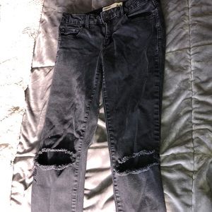 Used ripped black jeans